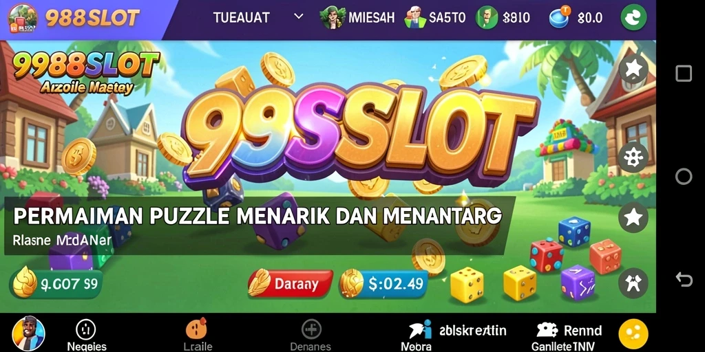 Tampilan gameplay 988SLOT yang penuh warna dan menantang.