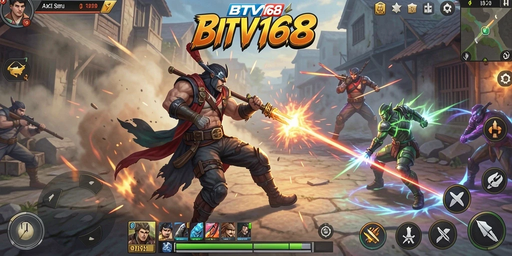 Tampilan gameplay BTV168 dengan aksi pertarungan yang mendebarkan.