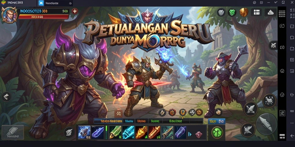 Tampilan gameplay seru dari INDOSLOT303 di dunia MMORPG.