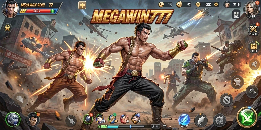 Gameplay seru dan dinamis dalam MEGAWIN777 yang penuh aksi.