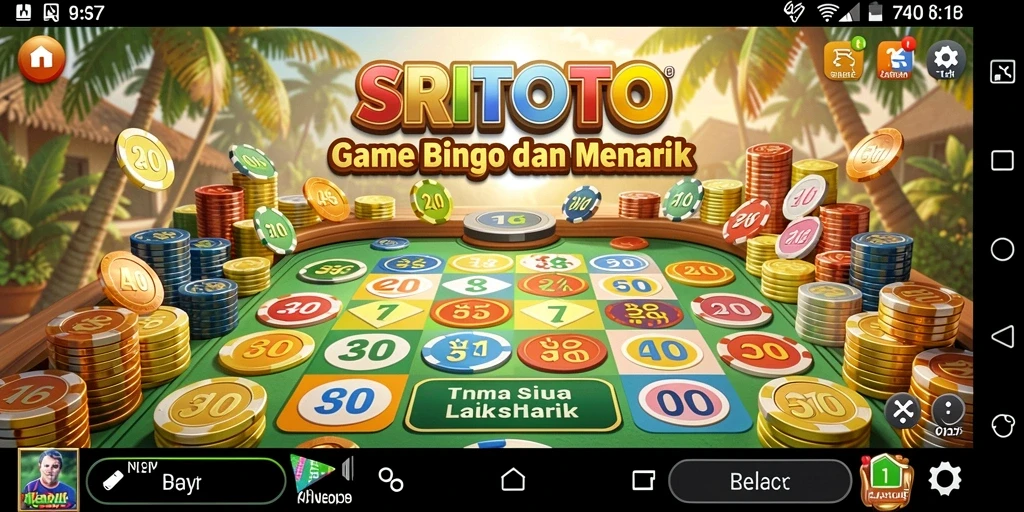 Gameplay Bingo seru di SRITOTO dengan berbagai tema dan fitur menarik.