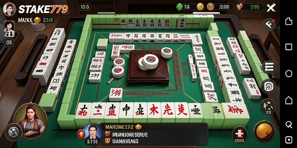 Tangkapan layar gameplay STAKE779 menampilkan keseruan permainan Mahjong.