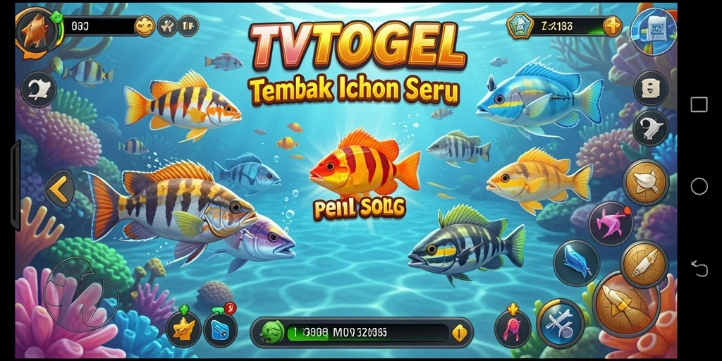 Tampilan gameplay seru saat menembak ikan di TVTOGEL.